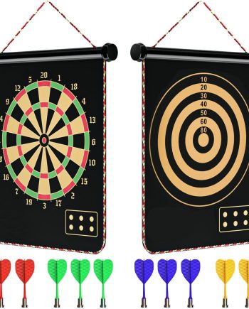 Magnetic Dart Board Outdoor Game for Kids with 12 Darts, Best Toys Gifts for Teenage Boys Girls Age 5 6 7  10 11 12 13 14 15 16 Years