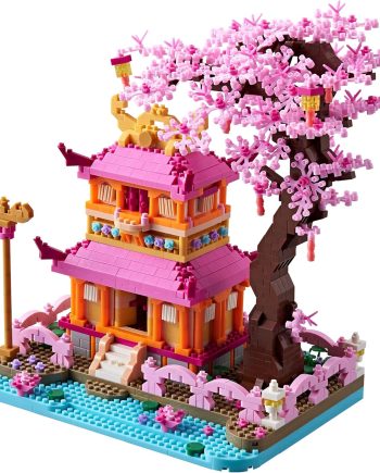 DIY Sakura Tree House Micro Building Blocks Set for Women Adult,  Cherry Blossom Treehouse Ideal Gift for Teens Ages of 14+ and Lover - Living Room and Office Decorative Items 1810PCS